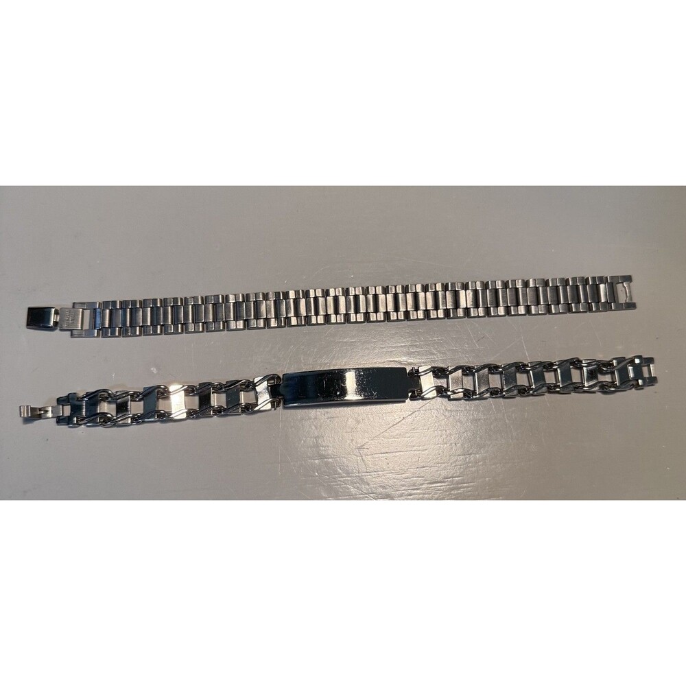 Stainless Steel Set of 2 8 Inch Bracelets